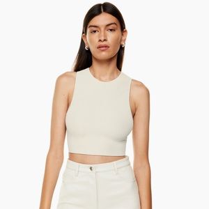 Aritzia Babaton Sculpt Knit Racer Cropped Tank